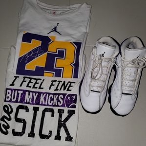 Jordan Tennis w/ Youth Med shirt